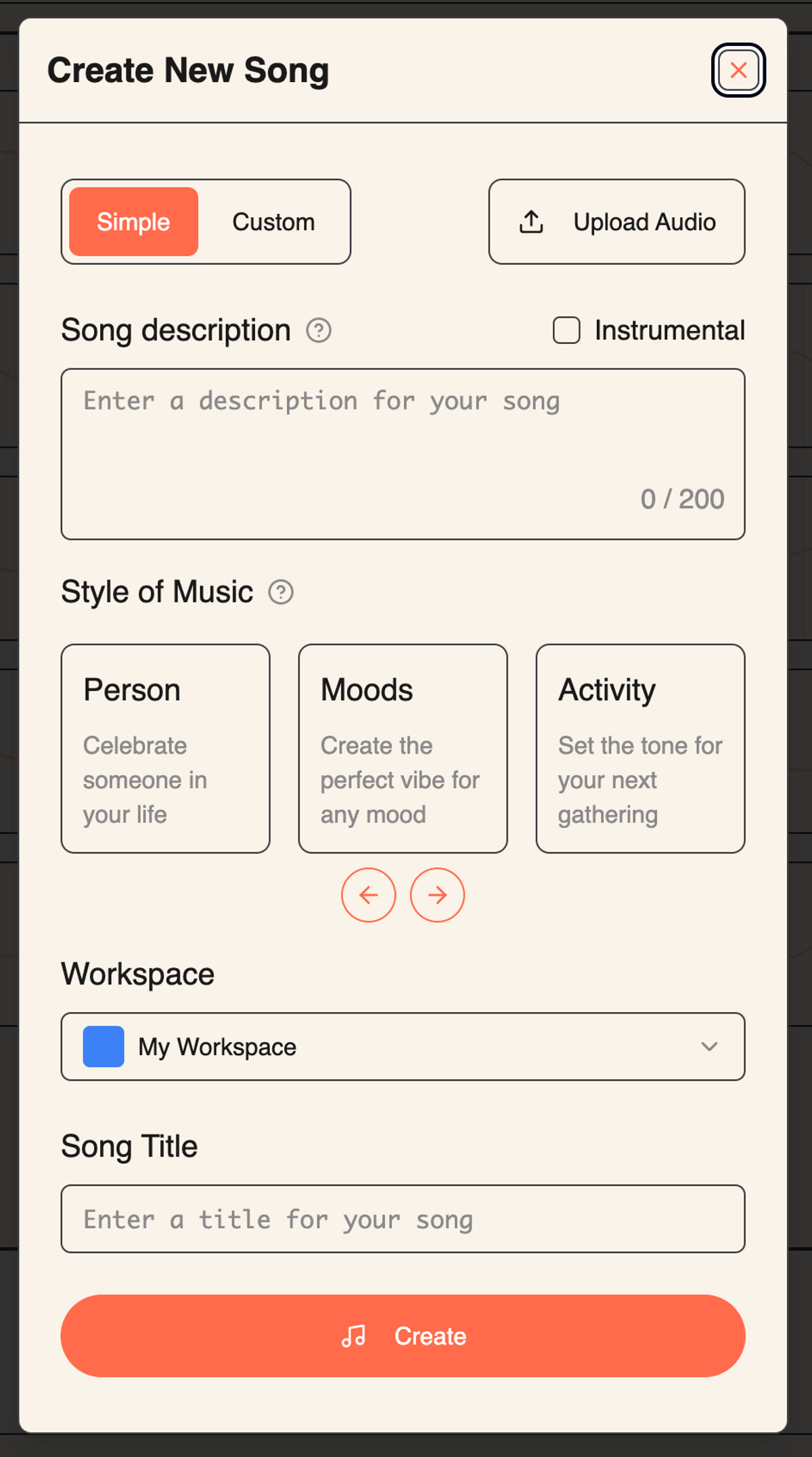 Suno AI Pro Mode controls screen