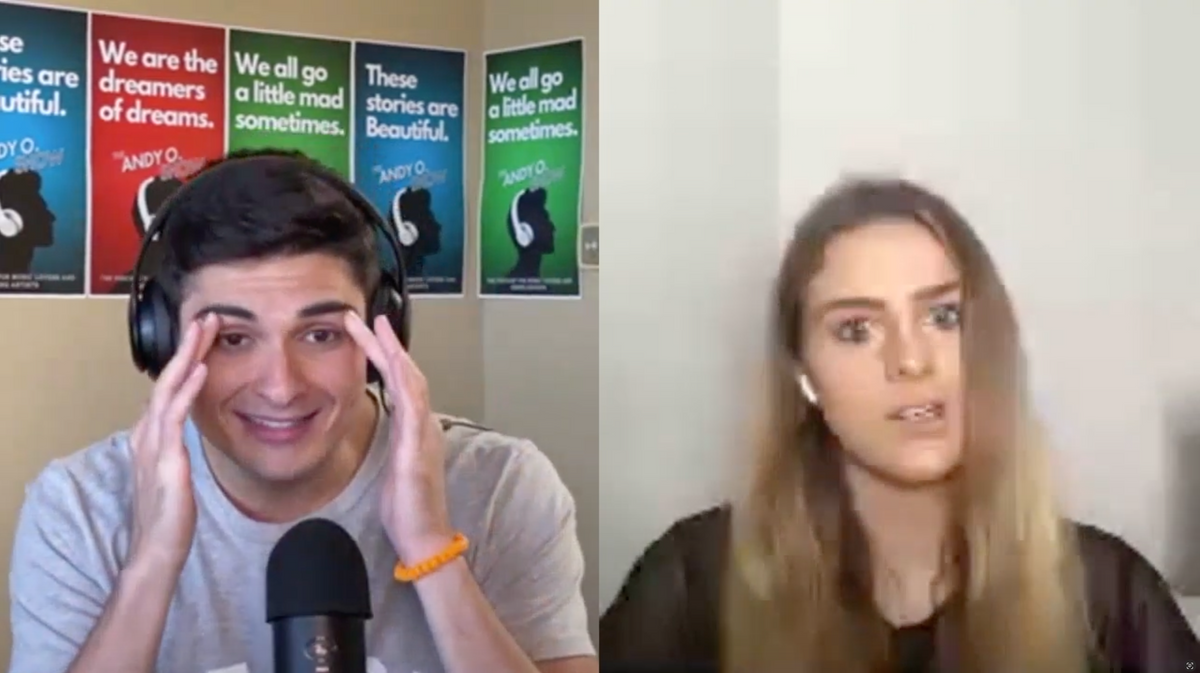 Andy O interviewing Elinor Kingston